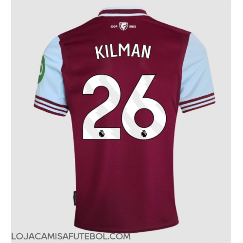 Camisa de Futebol West Ham United Max Kilman #26 Equipamento Principal 2024-25 Manga Curta